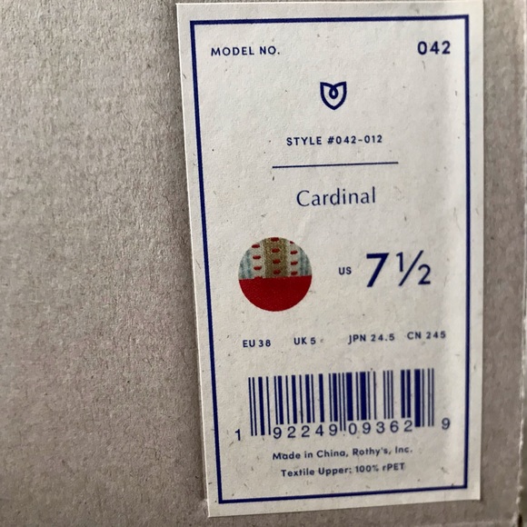 *Limited Edition* Rothy's The Square CARDINAL SIZE: 7.5, 8, 8.5, 9 - Picture 5 of 16